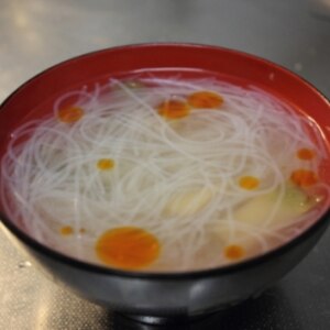 春雨とザーサイの中華スープ